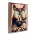 thumbnail image 4 of Stupell Industries Cat & Cloud Reflection Glasses Animals & Insects Painting Brown Floater Framed Canvas Art Print Wall Art, 25 x 25, 4 of 10