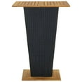 thumbnail image 3 of vidaXL 5 Piece Garden Bar Set with Cushions Poly Rattan Black, 3 of 5