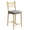 22"H Gold, variant on JoanKaren Bar Stools Set of 4, Upholstered Metal Dining Chairs Set of 4 with Wooden Back & Footrest & Thick Cushion, Counter Height Bar Stools for Kitchen Island Apartment, Black