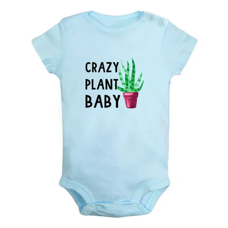

Crazy Plant Funny Rompers For Babies Newborn Baby Unisex Bodysuits Infant Jumpsuits Toddler 0-12 Months Kids One-Piece Oufits (Blue 12-18 Months)