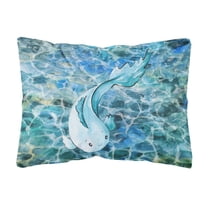 Carolines Treasures BB8524PW1216 Blue Fish Canvas Fabric Decorative Pillow, 12H x16W, multicolor