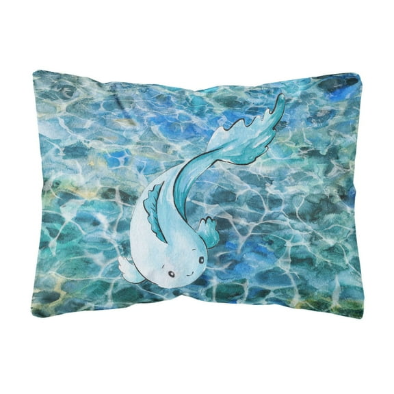 Carolines Treasures BB8524PW1216 Blue Fish Canvas Fabric Decorative Pillow, 12H x16W, multicolor