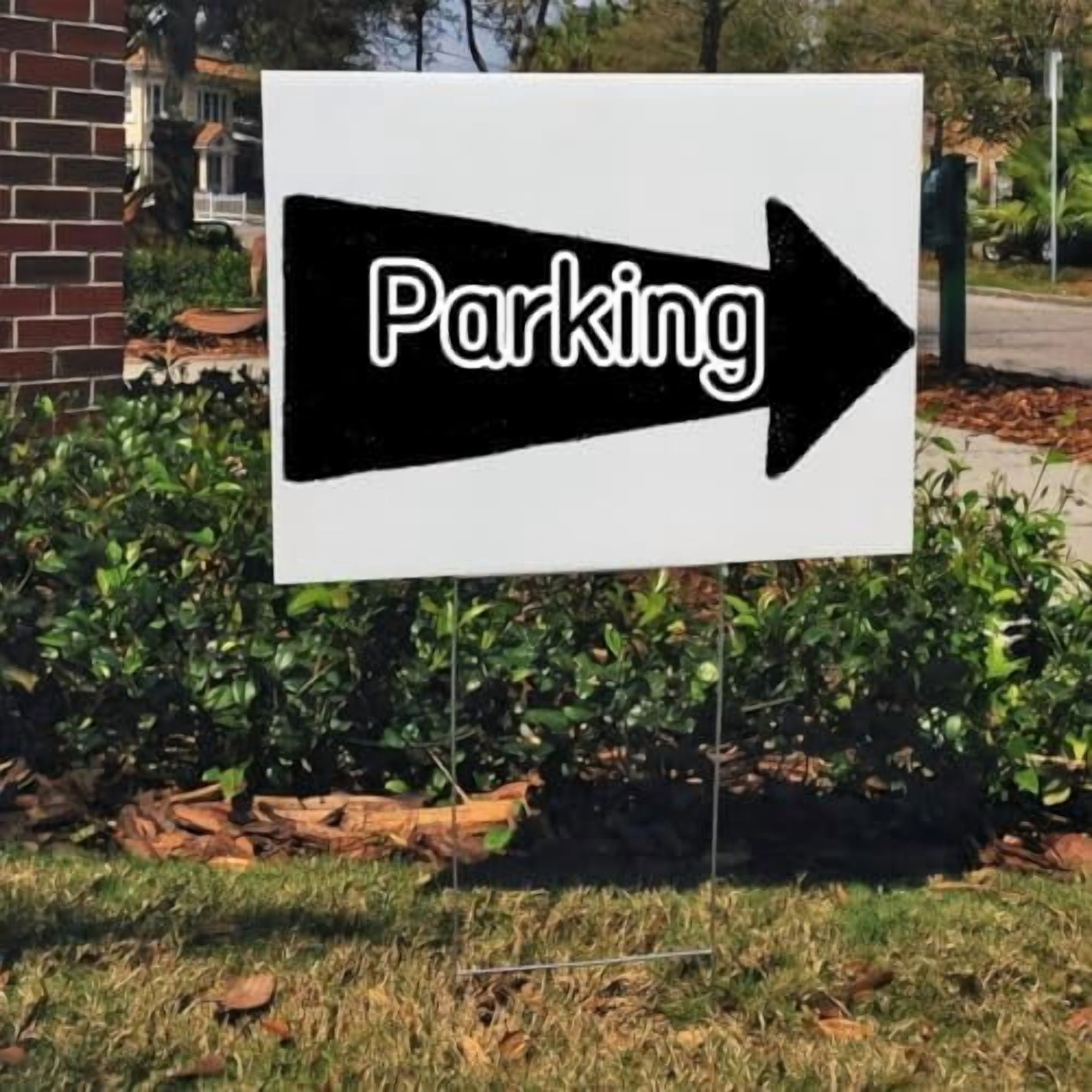 Bocianelli 10 Pack 18 x 12 Inches White Corrugated Plastic Yard Sign with Metal Stakes for Birthday, Real Estate Garage Sale Signs, Rent, Guidepost Decorations