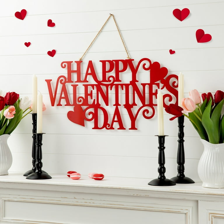 Valentines Day Banner, Valentines Day Decorations Garland - Bed