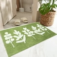 thumbnail image 2 of Xihbxyly Alfombra de Baño con Musgo, Diseño Floral, Suave y Absorbente, Base Antideslizante, Lavable a Máquina, Ideal para Ducha, Diseño de Musgo Verde, Tacto Afelpado Extra Grueso., 2 of 7