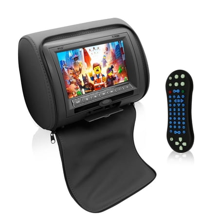 PYLE PL74DBK - 7'' Headrest Display Monitor, Hi-Res Video Car Monitor with Built-in