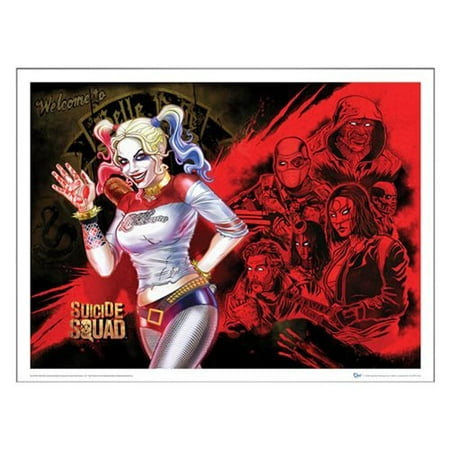 Poster - DC Comic - Suicide Squad Harley's Heroes Art Pint Zombie Yeti