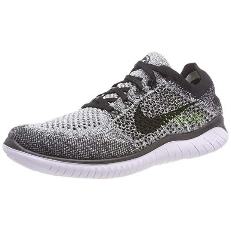 Bloquear fama Competencia Nike Men's Free RN Flyknit 2018 Running Shoes, Black/White/Black, 11.5 D US  - Walmart.com