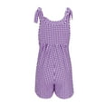 thumbnail image 6 of Htigea Clearance Women's Summer Casual Sleeveless Rompers Loose Fit Spaghetti Strap Shorts Jumpsuit Beach Cover Up with Pockets Clearance Sale Purple,XL, 6 of 7