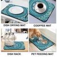 thumbnail image 4 of Washable Rubber Boho Style Vintage Floral Dish Drying Mats for Kitchen Counter Home Large Coffee Bar Pad Accessories and Decor for Utensils Stemware 18''x24'', 4 of 7