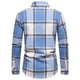 thumbnail image 3 of Blusa y camisa de manga larga con cuello vuelto para hombre, blusa informal a cuadros con botones y cuello vuelto, blusa de manga larga para hombre, 3 of 8