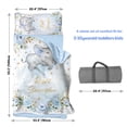 thumbnail image 6 of Kainsy Custom Name Toddler Nap Mat for Daycare Cot Bedding - Personalized Baby Boys Kids Nap Mats with Pillow Blanket Preschool Kindergarten Children Sleeping Bag Easy Carry Blue Elephant, 6 of 9