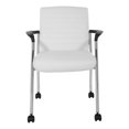 thumbnail image 2 of Guest Chair in White Faux Leather with Chrome Frame, 2 of 5