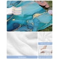 thumbnail image 6 of Modern Turquoise Beach Towels Oversized Super Absorbent, Abstract Teal Gold Marble Textured Lightweight Bath Towel Quick Dry Sets For Bathroom/Pool/Rv Camping/Beach Play/Gym Room/Picnic 35"x70", 6 of 8
