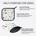 thumbnail image 3 of Yayeee Oven Mitts and Pot Holder Set of 2 Heat Resistant Kitchen Gloves Baking Hot Pad, Red Simple Shapes, 3 of 5
