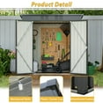 thumbnail image 2 of Enyopro 6x4 ft Outdoor Metal Storage Shed, Galvanized Steel Tool Shed with Reinforced Floor & Lockable Door for Backyard, Lawn, Patio, Black, 2 of 8