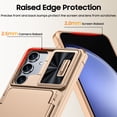 thumbnail image 5 of Oupeigar for Samsung Galaxy S23 FE Phone Case,with RFID Cards Holder (Store 4 Cards) Camera Cover & Kickstand,Shockproof Wallet Case-Gold, 5 of 9