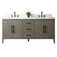 thumbnail image 5 of Vanity Art 72” Double Sink Bathroom Vanity Cabinet with Engineered Marble Countertop, 5 of 10