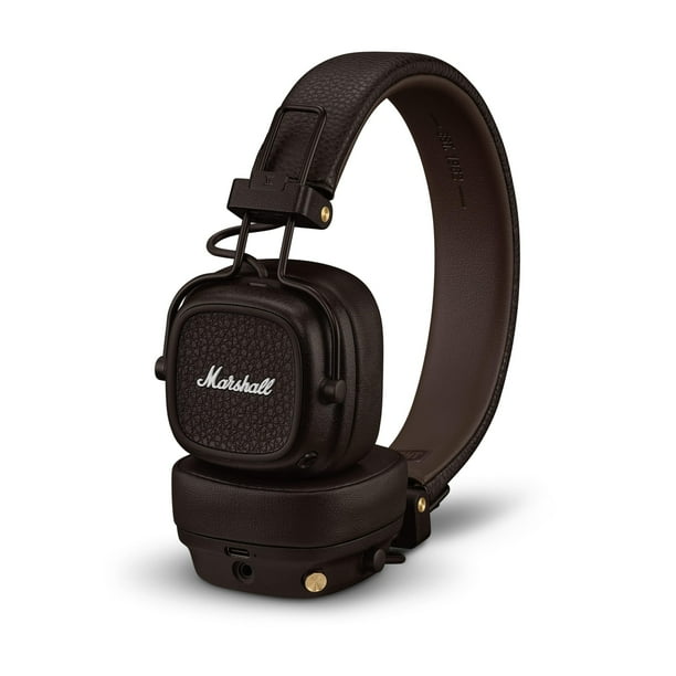 Auriculares Bluetooth Marshall Major V para uso supraaural, color marrón