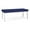 Blue, variant on Newport Reception Waiting Room 18.5" 2-Seat Bench / Silver Steel / Black