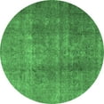thumbnail image 1 of Ahgly Company Indoor Round Persian Emerald Green Bohemian Area Rugs, 3' Round, 1 of 4