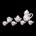 thumbnail image 2 of 15pcs Dolls House Miniature Ceramic Tea Set Red Cherry 1/12 Scale, 2 of 7