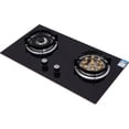 thumbnail image 3 of 28.7 Inch Built-in Gas Cooktop, 2 Burner Tempered Glass Stovetop for Outdoor, Kitchen, Camping, RV, Apartment, Thermocouple Protection, 3 of 17