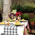 thumbnail image 3 of Chemin de Table à Carreaux Buffalo, Collection de Table Classique Style Ferme, Chemin de Table Imperméable pour Cuisine et Salle à Manger, Banquet, Restaurant, Utilisation Extérieure, 14l x 48L, Gris et Blanc, 1 Pce, 3 of 6