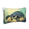 thumbnail image 2 of Daiia Watercolor Turtle3 Bedding Waterproof Pillow Protector Zippered Queen – Bed Bug Proof Pillow Encasement-16"x24", 2 of 9