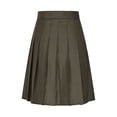 thumbnail image 5 of Womens Stretchy Pleated Midi Skirt Comfort High Waist Cheerleader School Uniform Skirt for Teen Girls, 5 of 6