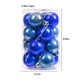thumbnail image 4 of Taotanxi 16 PK 2.36 Inch (6CM) Large Christmas Ornament Balls for Xmas Tree-4 Style-Royal Blue, 4 of 6