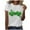 #020-White, variant on Craaazy Women's Printed St. Patrick's Day T-Shirt Short Sleeved Round Neck Pullover Casual Tops Gifts