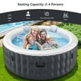 thumbnail image 4 of Costway 4 Personne Gonflable Spa Spa Spa Rond Portable avec 108 Jets de Bulles Gris, 4 of 10