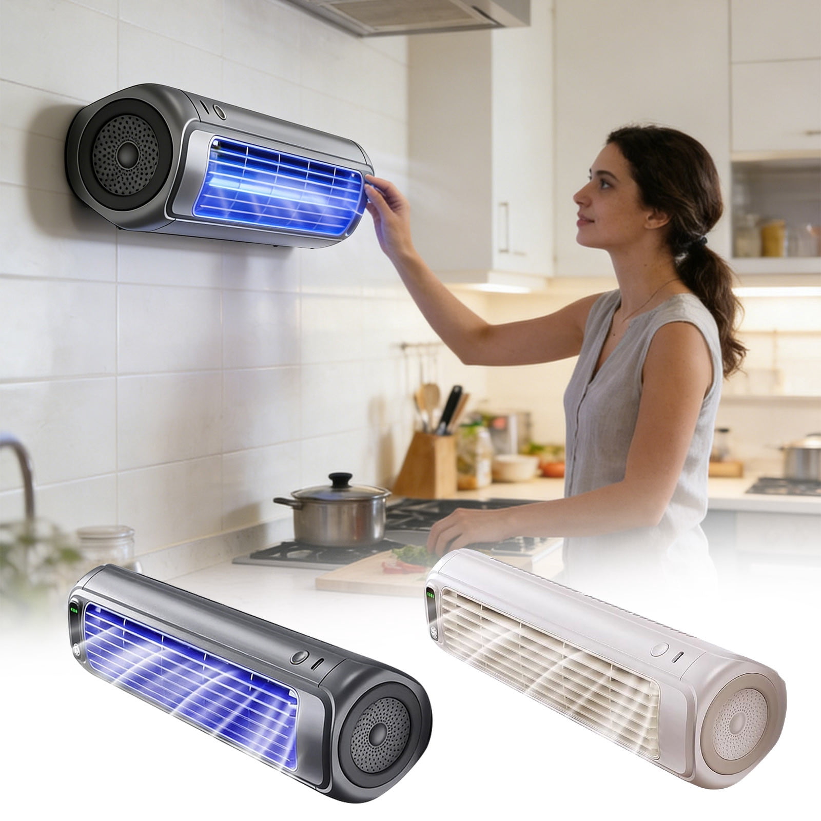 Mini Portable Air Conditioner - Personal Air Cooler Fan , Quiet & Energy-Efficient AC Unit for Bedroom, Office, Dorm, Camping, Summer Cooling, Compact Design(A)