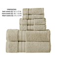 thumbnail image 2 of Bergamo 6 Piece Spun loft Towel Set with Twill Weaving The Urban Port Cream, 2 of 2