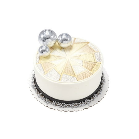 Disco-Metallic Double Layer 8 Inch Round Cake
