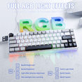 thumbnail image 6 of ATTACK SHARK X68 MAX 60% Wired Mechanical Gaming Keyboard, Aluminum Alloy Case, Rapid Trigger, Hall Effect Magnetic Switches, 8KHz Polling Rate, RGB Backlit, PC/Mac Compatible, White, 6 of 10