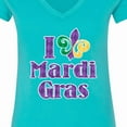 thumbnail image 4 of Inktastic I Love Mardi Gras Women's V-Neck T-Shirt, 4 of 5
