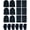 18 Pack Black Color, variant on 18 Piece Winter Set - Hats Gloves Scarves, For Men & Women, Bulk Cold Weather Kits