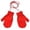 Red, variant on QWERTY Kids Winter Solid Knit Gloves with String Cute Warm Cold Weather Outdoor Daily Winter Warm Mittens