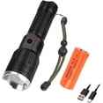 thumbnail image 1 of Rechargeable High Power Flashlight, Super Bright 20000 Lumens Tactical Torch with 3 Modes, Zoomable, IPX6 Waterproof Flashlights for Outdoors, Camping, Hiking, Emergencies, 1 of 4