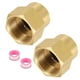 thumbnail image 1 of Uxcell 2Pcs Accesorio de Tubería de Latón, Adaptador de Rosca Hexagonal Hembra de 3/4" G x 1/2" NPT Hembra, Dorado, 1 of 6