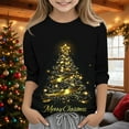thumbnail image 2 of BFHHYA Kids' Unisex Christmas T-Shirt Boys Girls Light-Up Christmas Tree Graphic Tee 3/4-Sleeve Crew Neck Top for Christmas Eve Events(3-12Y), 2 of 5