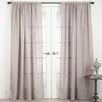 54 x 108 in. Nali Rod Pocket Semi Sheer Window Curtain Panel, Taupe