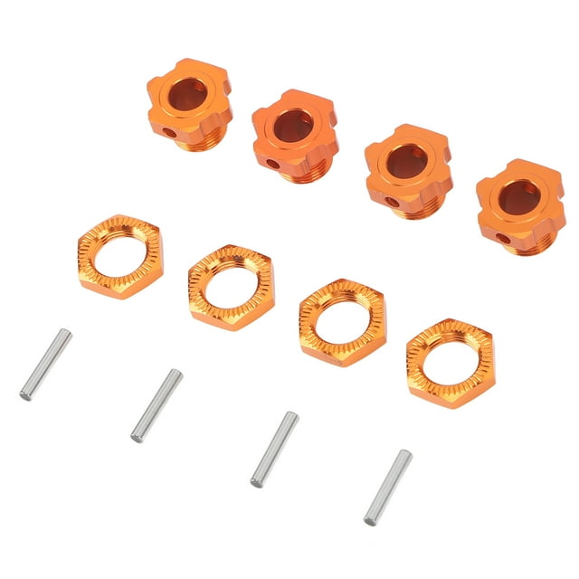 17mm Hex Wheel Hub Adapter, Orange 17mm Hex Hub Adapter Aluminum Alloy Easy Installation for RC Car Upgrade