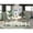 Multi-color, variant on East West Furniture Antique 3-piece Dining Set with Napoleon Back in Linen White