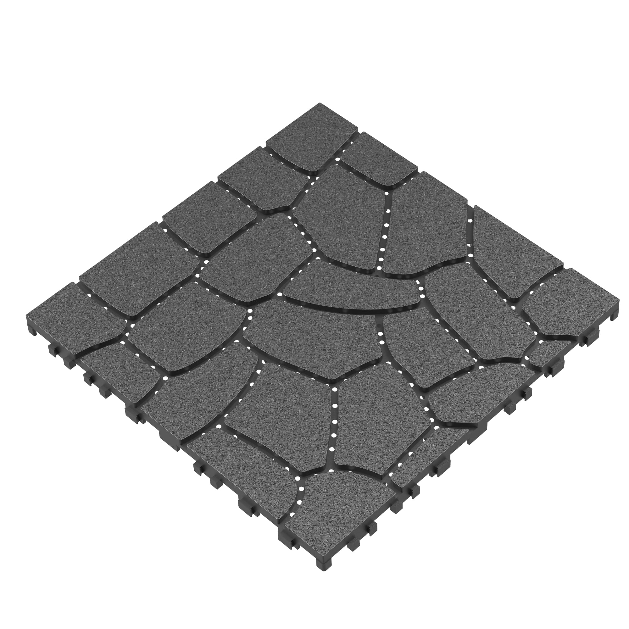 12" Patio Deck Tiles, DIY Module Interlocking Decking Tiles Floor Tile, Easy and Quick Installation Court Tiles for Porch Poolside Balcony Backyard 44pcs