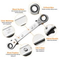 thumbnail image 3 of Uxcell 2pcs 3/8" x 7/16" SAE 25 Grados Llave de Servicio Doble Cabeza HVAC, 3 of 7