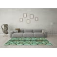 thumbnail image 3 of Ahgly Company Indoor Square Abstract Light Blue Modern Area Rugs, 6' Square, 3 of 4