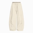 thumbnail image 4 of UAYOTSE Girls Sweatpants Baggy Barrel Pants Wide Leg Open Bottom Casual Sweat Pants with Pockets 5 15 Years,Sizes 8-9 Years, 4 of 6